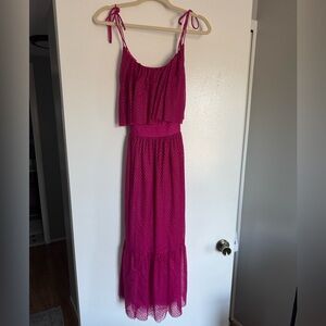 Elegant Pink Midi Dress